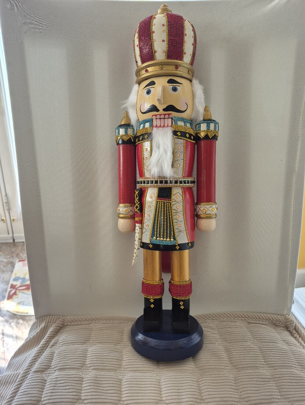 Classic Red and Gold Nutcracker Holiday Figurine